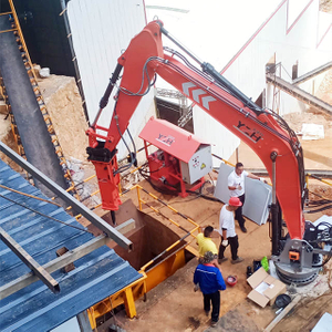 Кинески ИЗХ стационарни систем гране за разбијање камена монтиран у шупљину чељустне дробилице