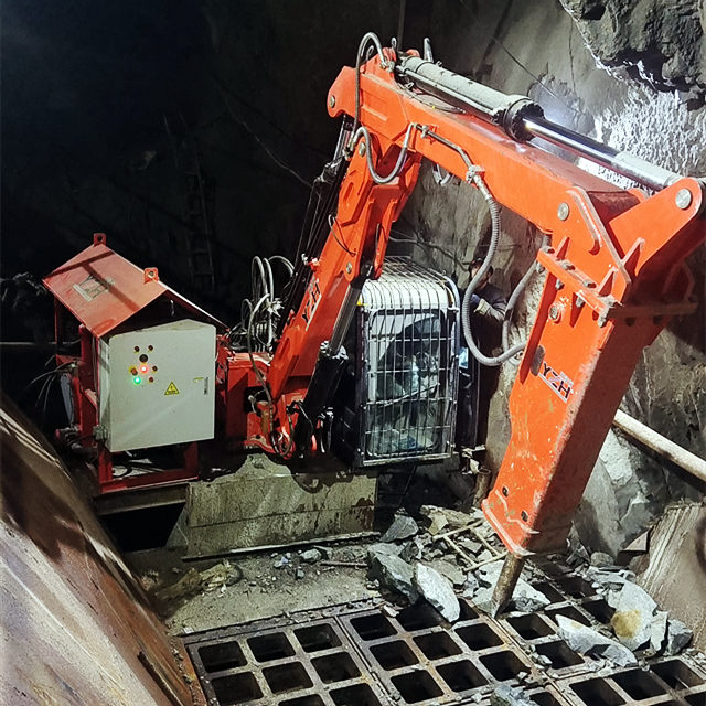 Sistemi di bracci demolitori da roccia a piedistallo controllati da cabina YZH in ambienti sotterranei