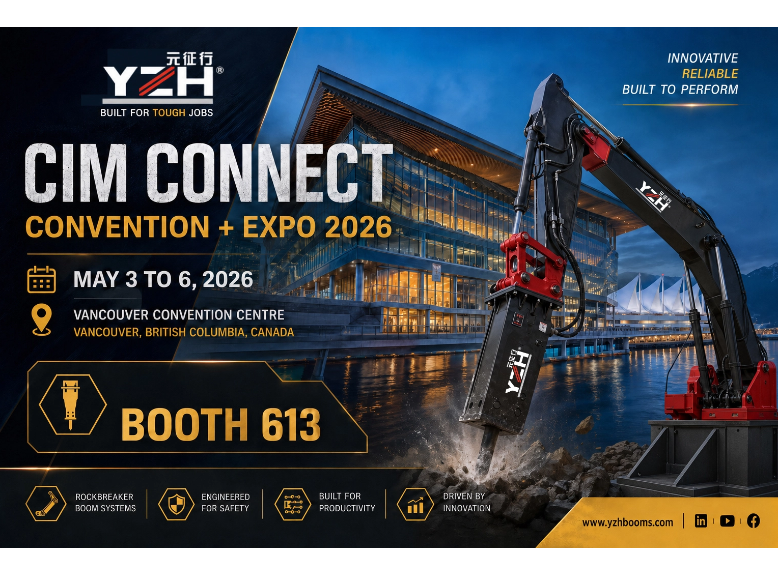 Hono mai ki a matou i te Huihuinga CIM CONNECT + Expo 2026: Tirohia nga Rongoa Hou i te Whare Tihopu YZH 613